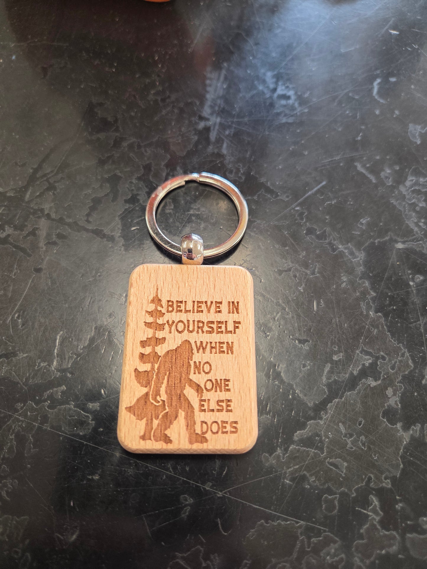 Bigfoot Believe Keychain