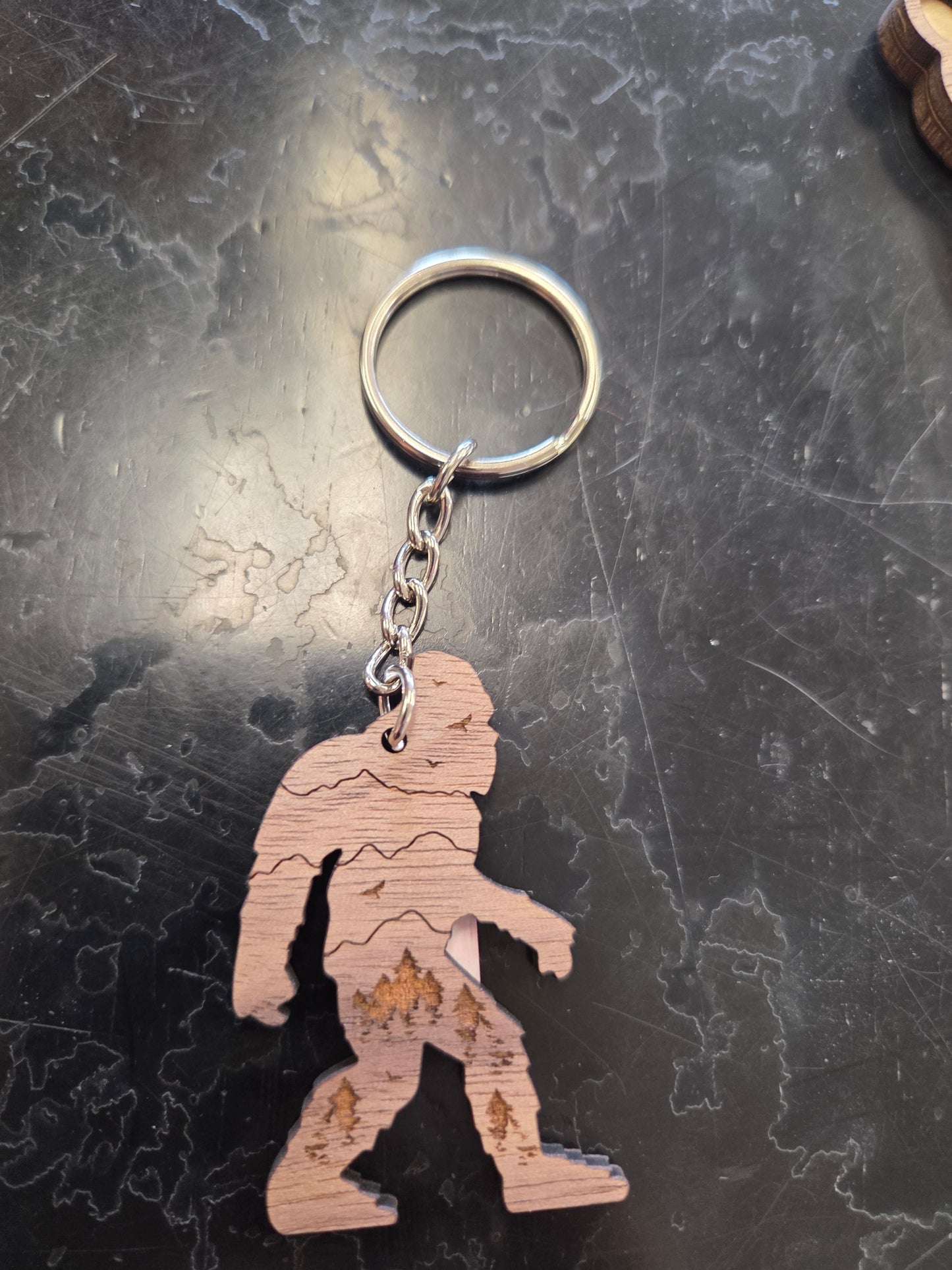 Bigfoot himself keychain